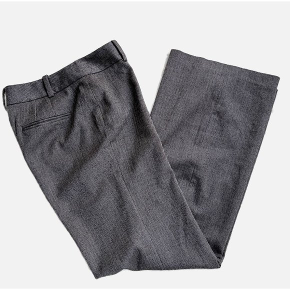 Ann Taylor Pants - Ann Taylor Herringbone Wide Leg Pants, Wool, Brown, Petite 2, EUC